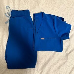 FIGS Royal Blue Scrub Set